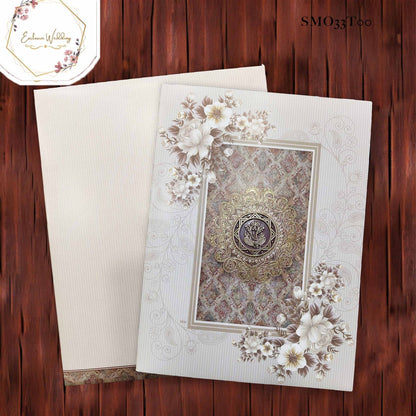 Floral Wedding Invitation On A Texture Paper