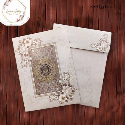 Floral Wedding Invitation On A Texture Paper