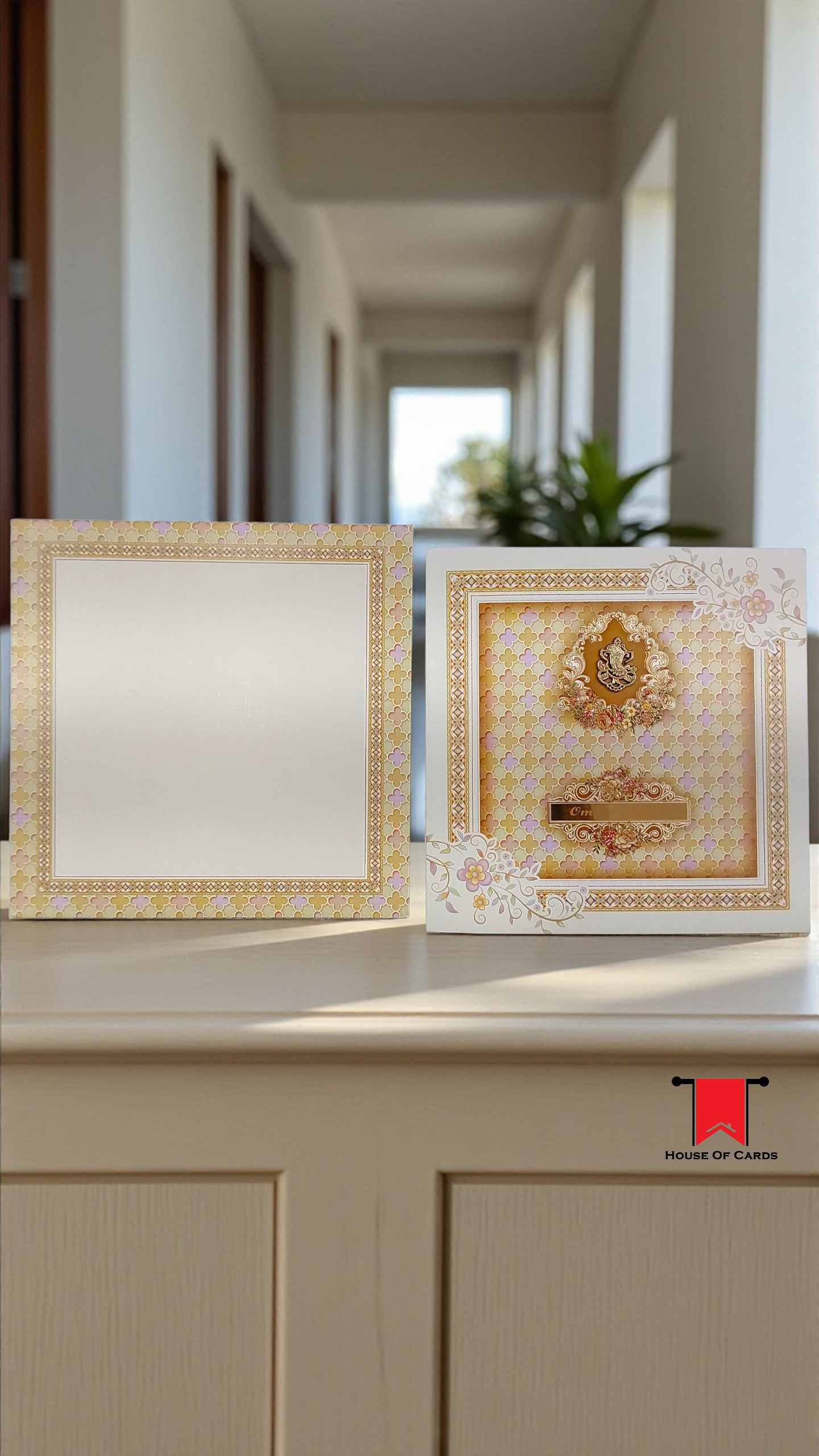 Floral Box Invitation Card