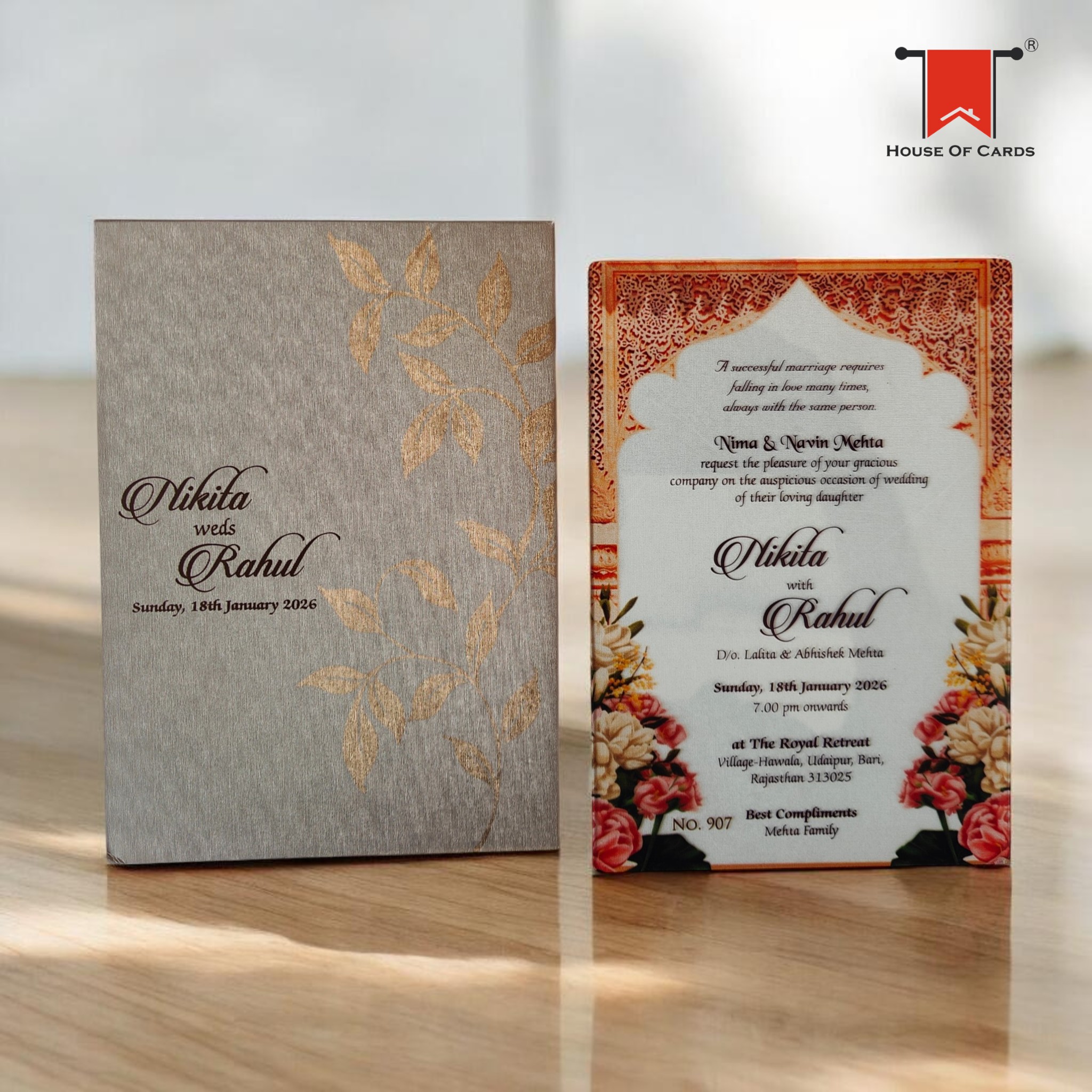 Multi Color Acrylic- Invitation Card
