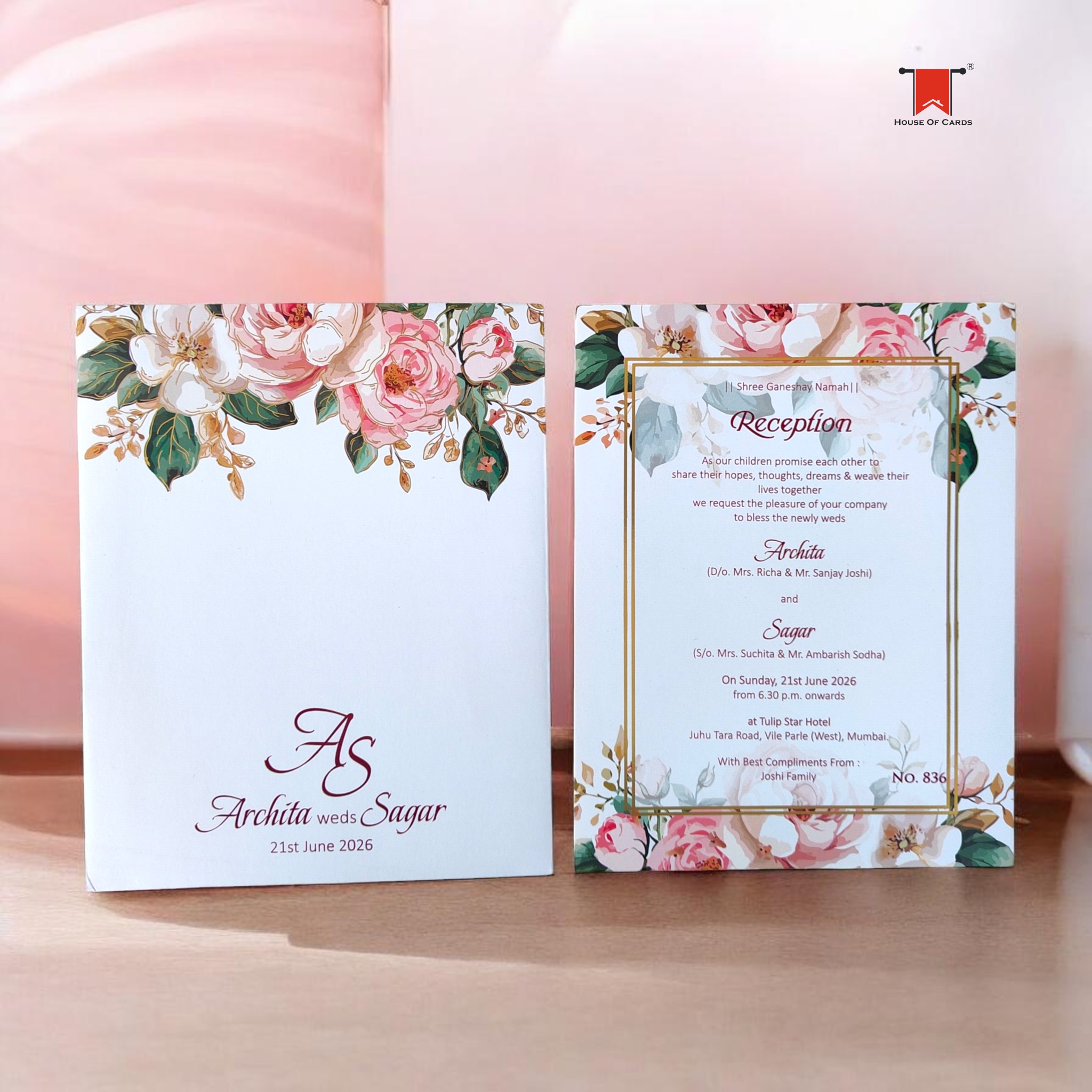Elegant Simple Floral Invitation card