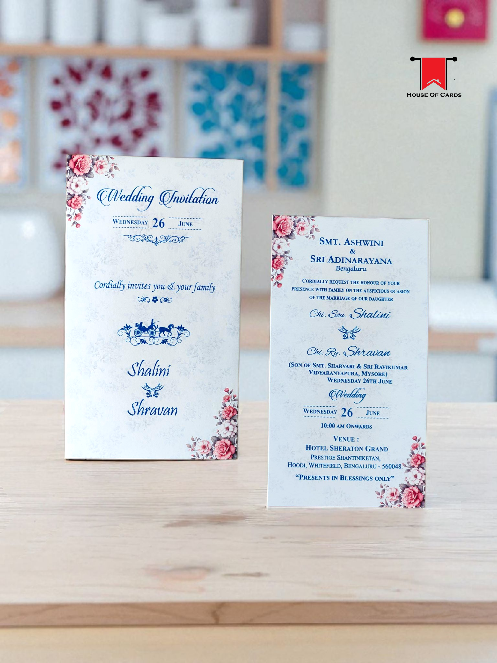 Mini Single Floral Invitation Card