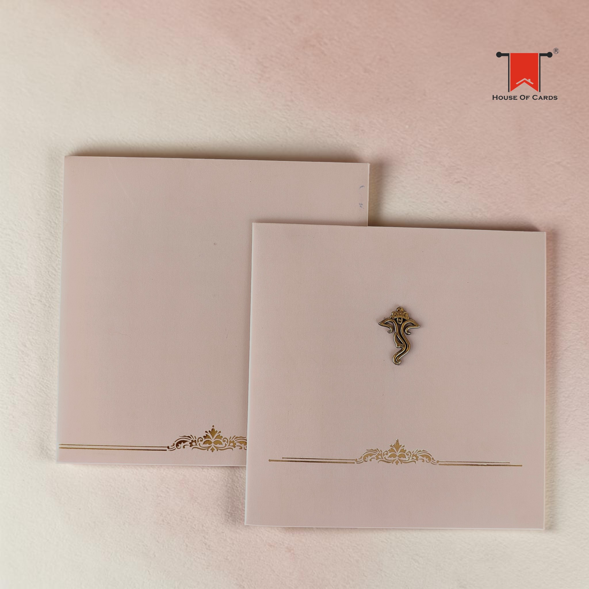 Matt Rose Gold Invitation Card Sqaure
