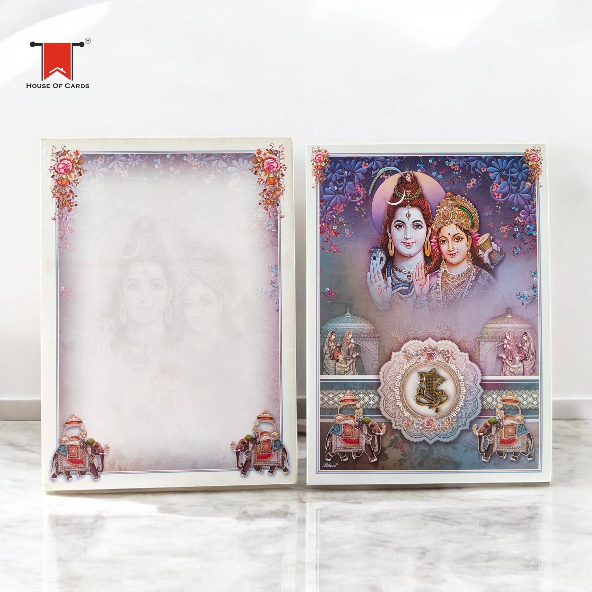 Shiva Parvati Designer Wedding Invitation