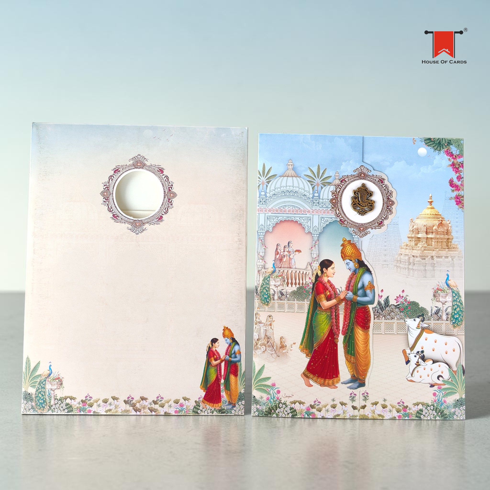 Pichwai Srinivasa Kalyanam Theme Wedding card