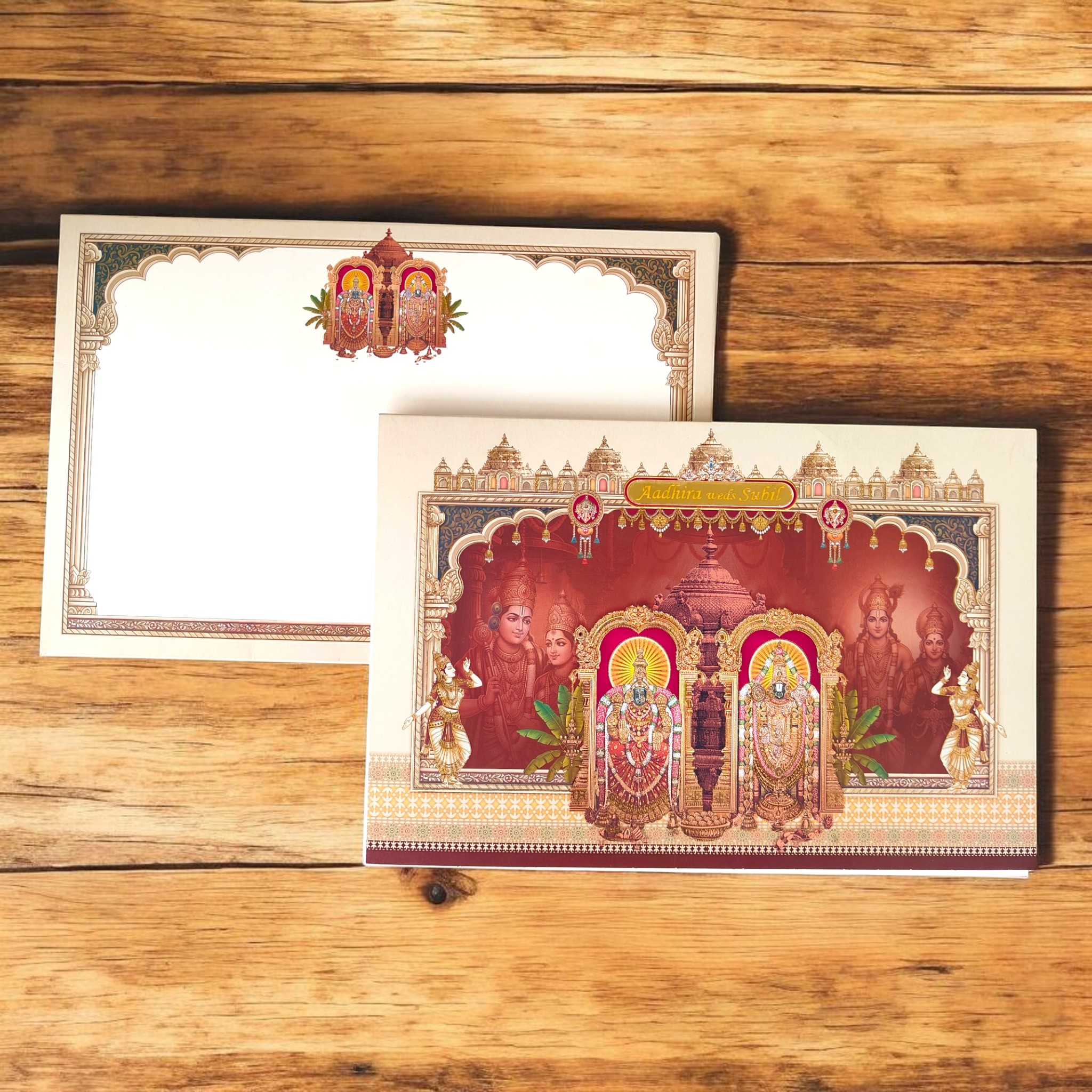 Lakshmi Venketeshwara Box Wedding Invitation