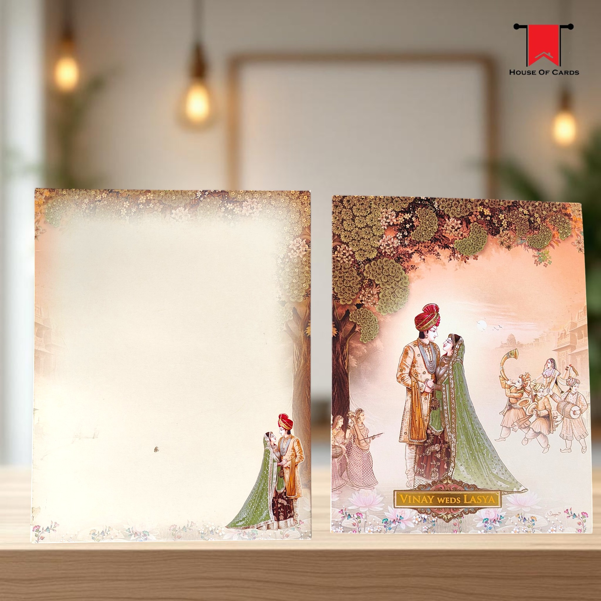 Raja Rani Style Wedding Invitation card