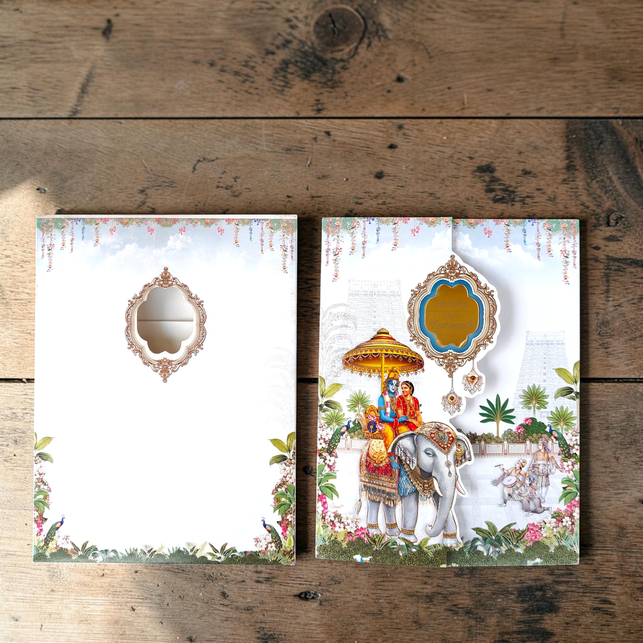 Pichwai theme Srinivasa Kalyanam Wedding card