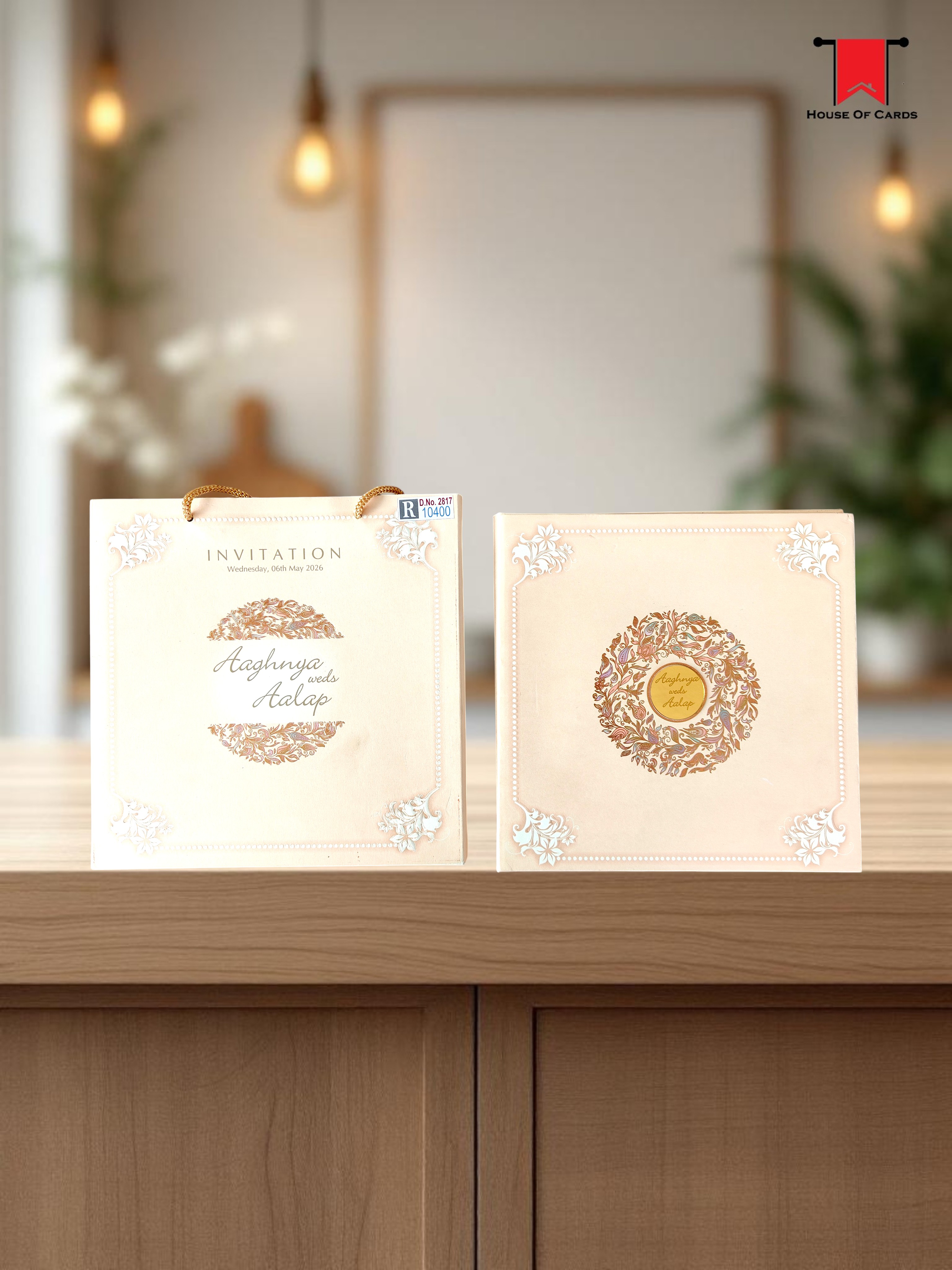 Peach Pastel Bag Style Padding card