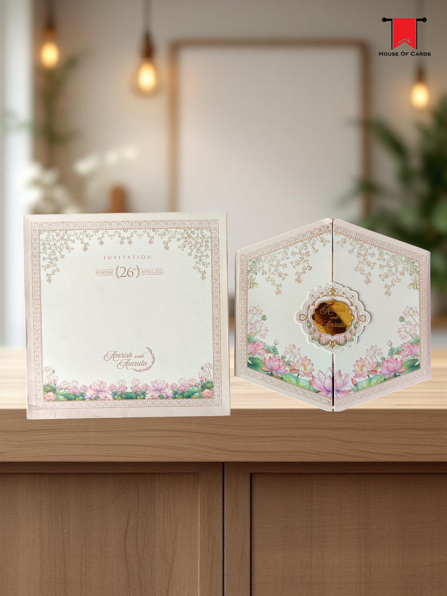 Origami Style Wedding Invitation card