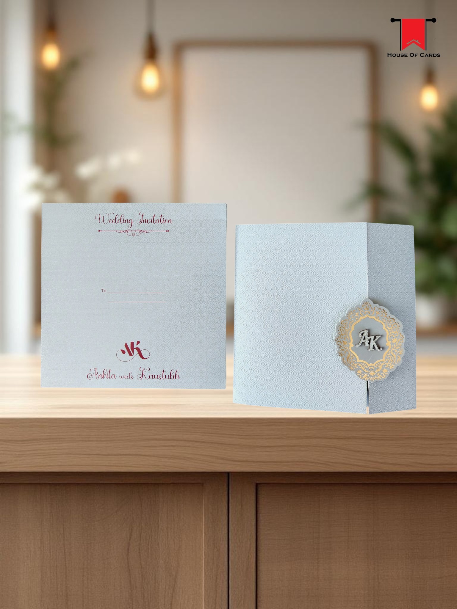 Powder Blue Premium Invitation card