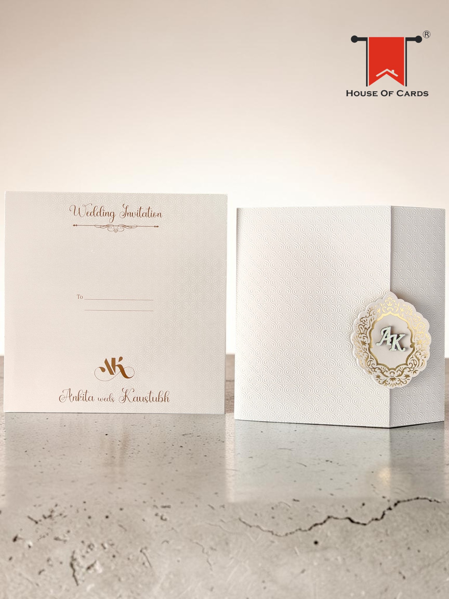 Mauve Shade Folder Premium Wedding card