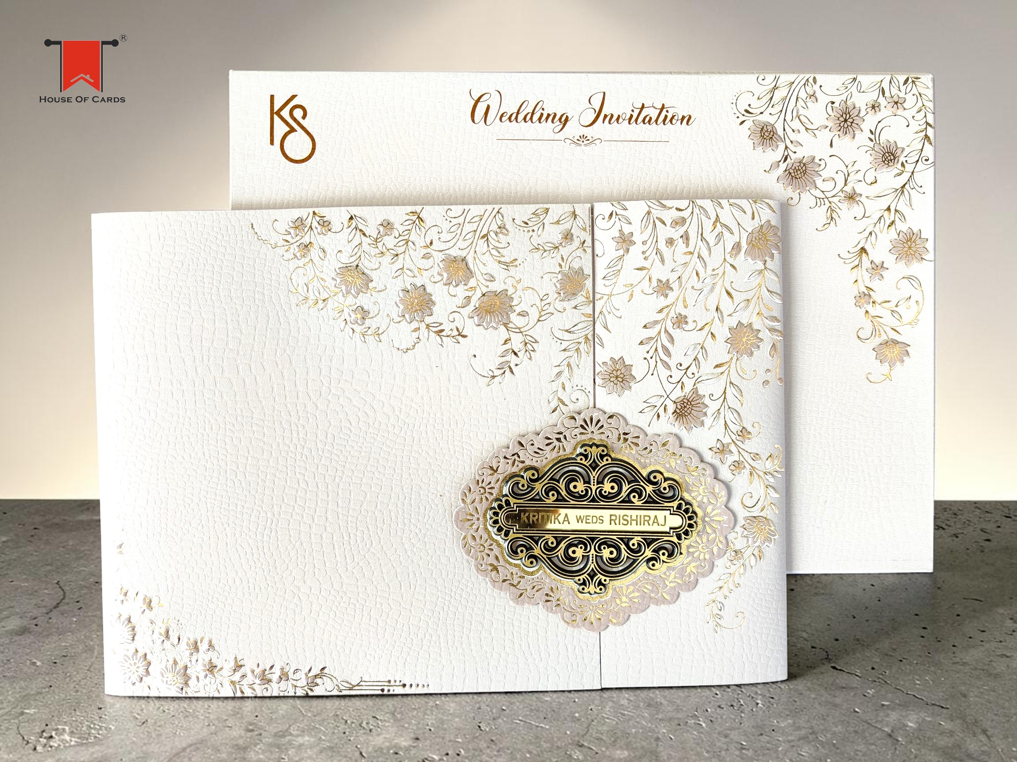 Mauve Shade Folder Premium Wedding card