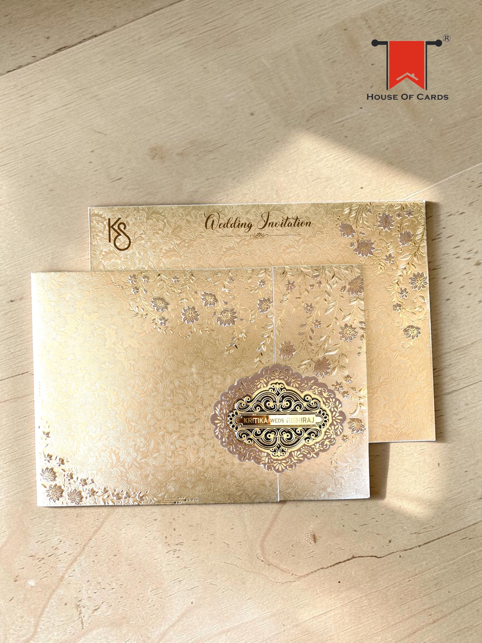 MetallIic Self Embossed Premium Invitation