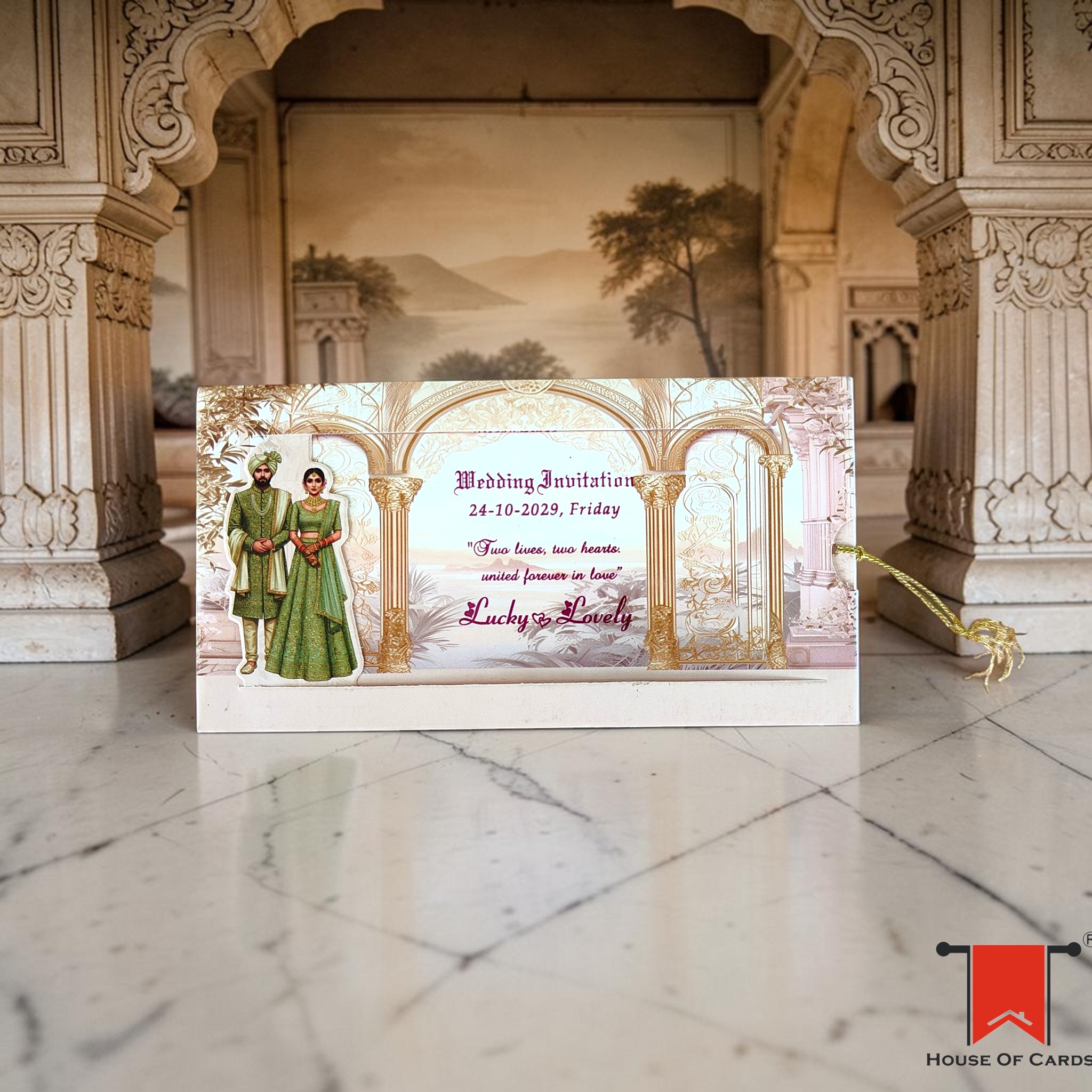 Slider Indian Couple Wedding card wedding invitation