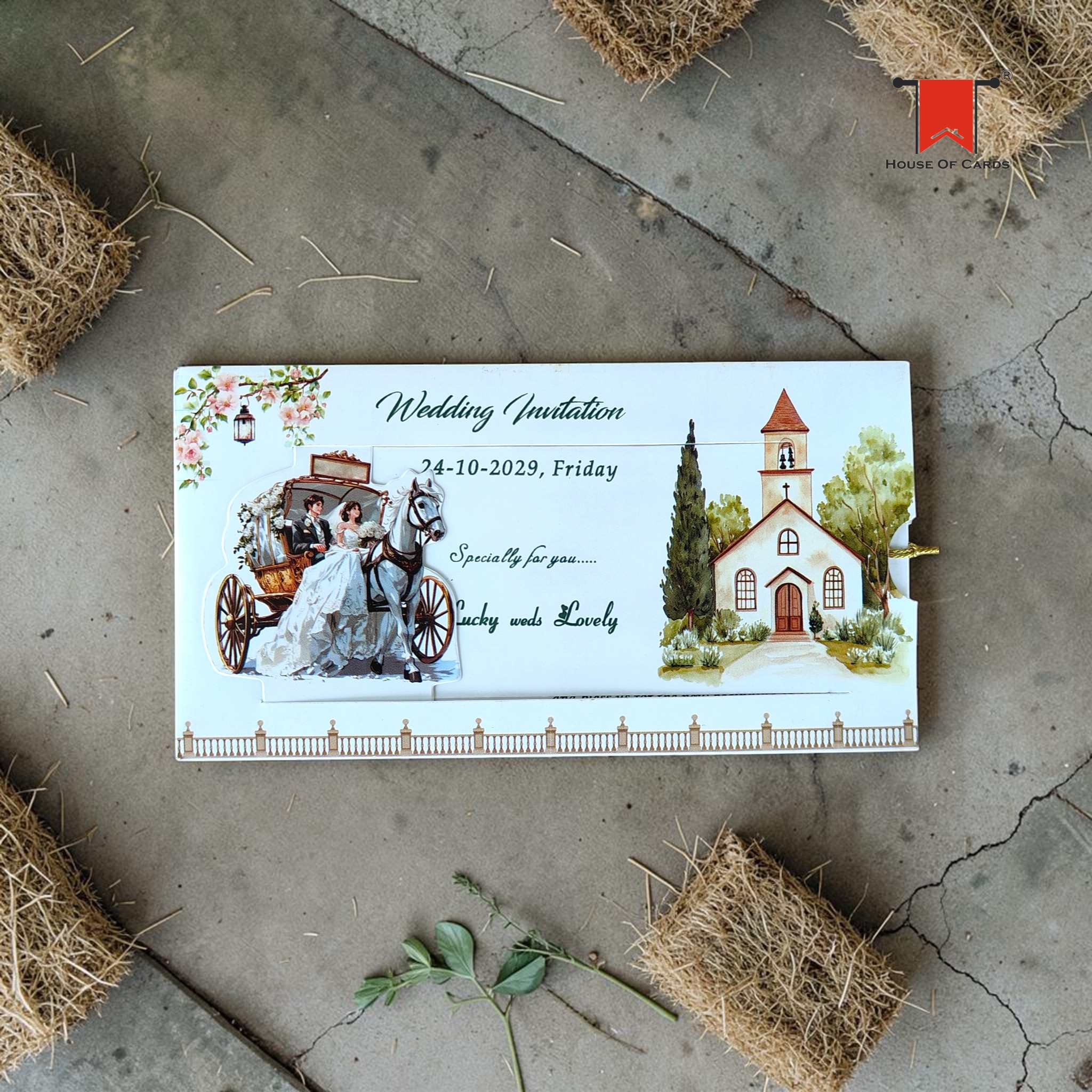 Slider Christian Style Wedding Invitation card wedding invitation