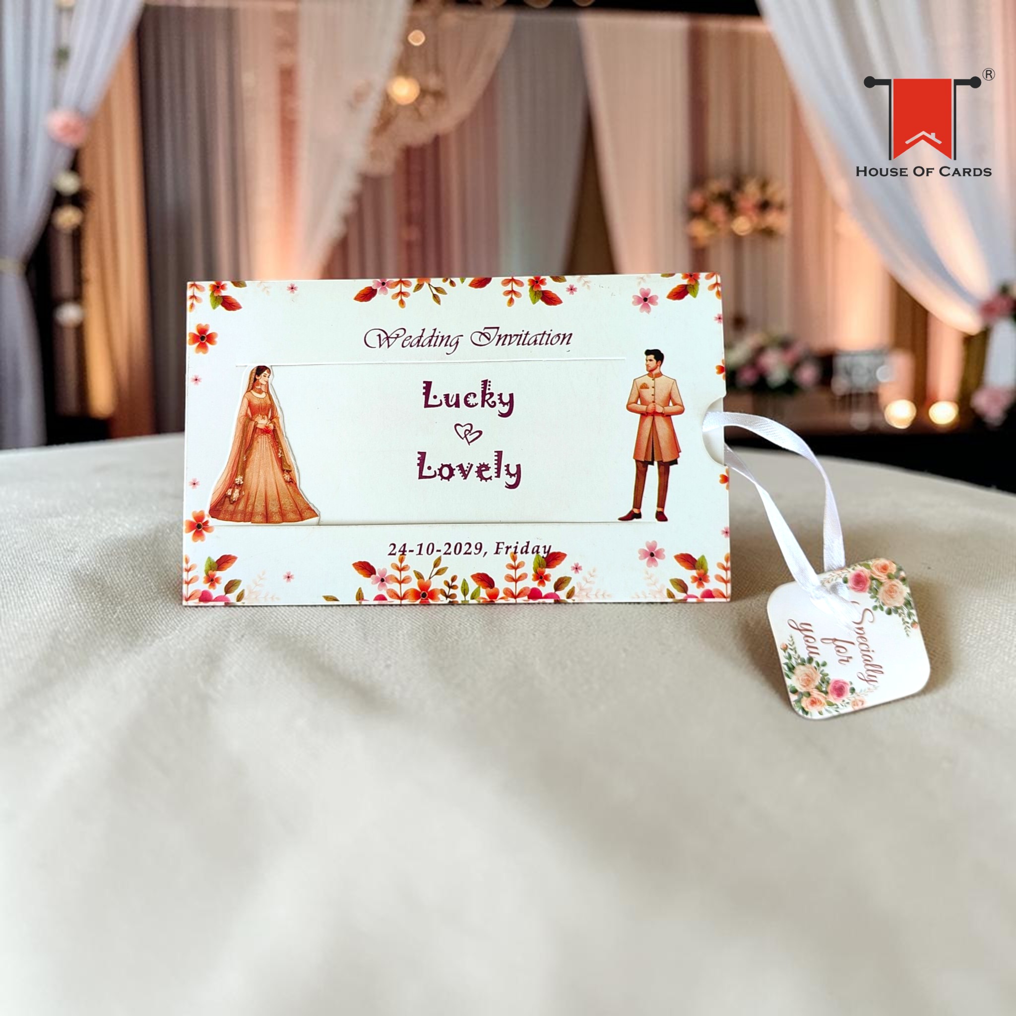 Couple Slider Wedding Invitation card wedding invitation