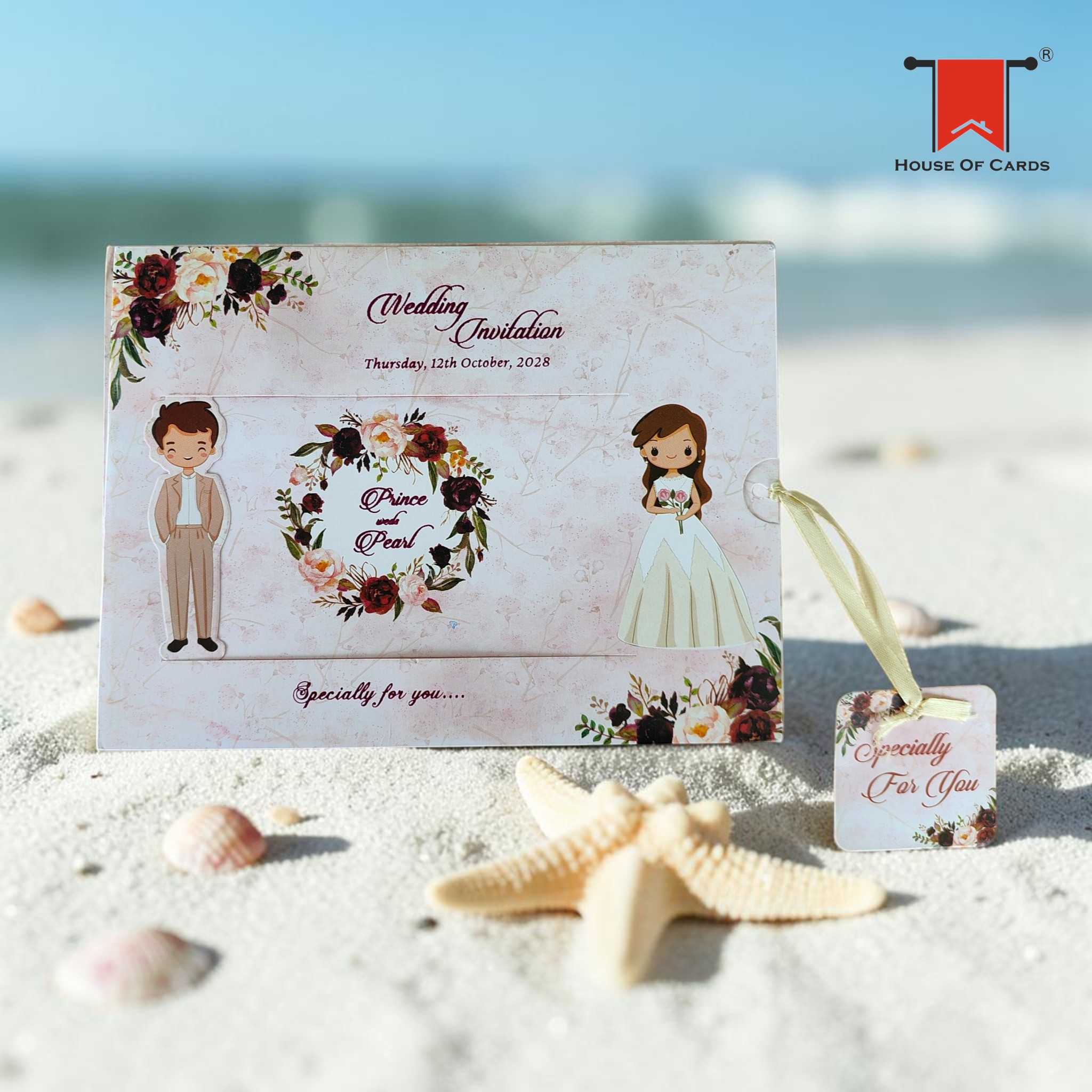 Mauve Shade Slider Wedding Invitation card wedding invitation
